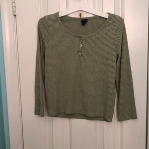 Olive green long sleeve shirt